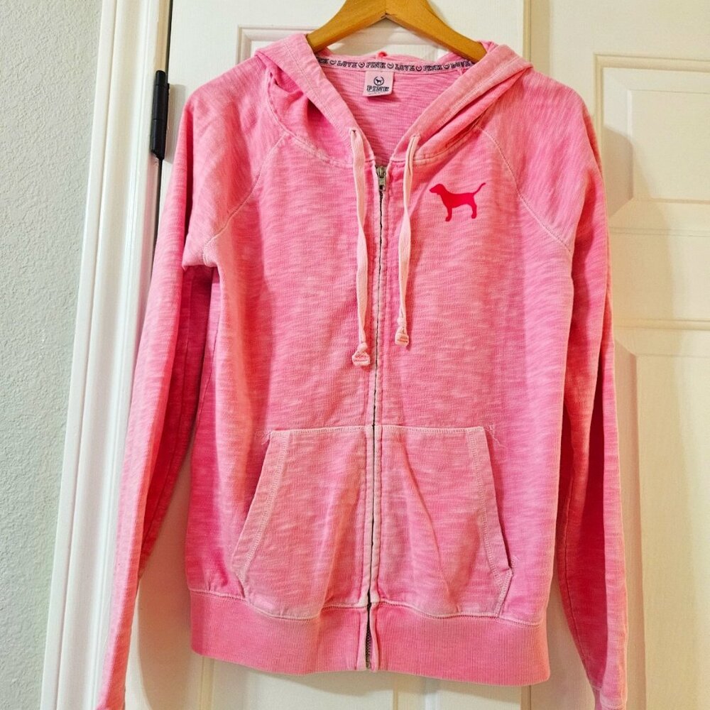 Pink ZIp up Jacket with Hood